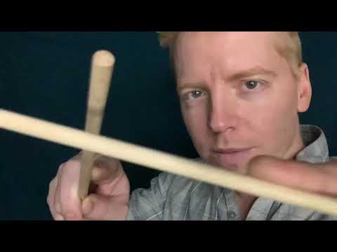 Wednesday Tingles - ASMR Rubbing and Tapping Sticks