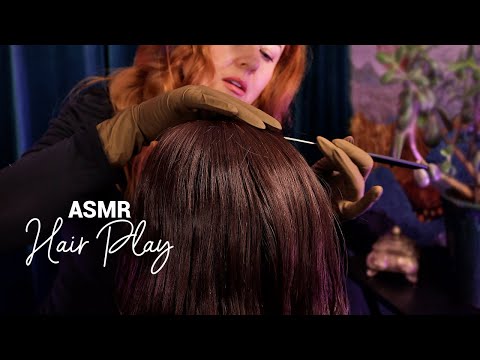 ASMR Hair Play 💤 Gloves, Inspection, Brushing & Massage