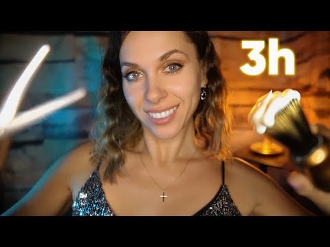 ASMR Sleep-inducing Hot Towel shave for men ROLPLEY, Shave and oil massage and RAIN sounds
