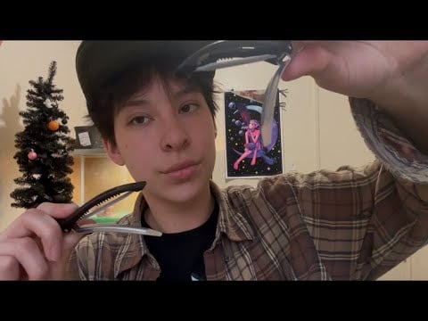 clipping your hair asmr