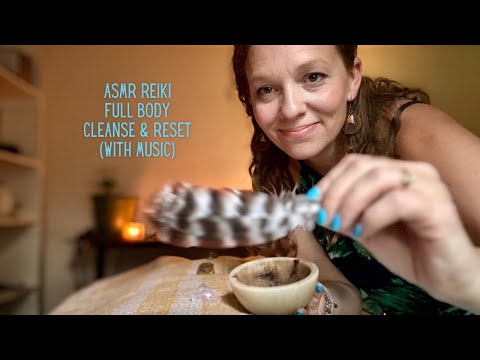 ASMR Reiki Healing POV | Full Body🌈Chakra Cleanse & Reset | Plucking & Crystal Palpating | With 🎵