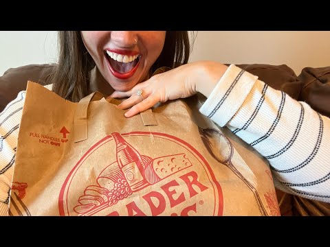 ASMR - Trader Joe’s Haul - Gum Chewing Whisper