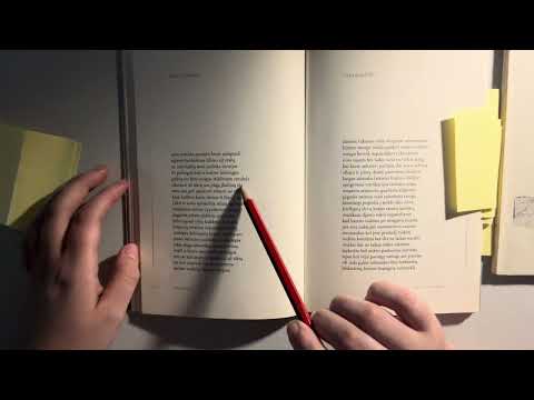 ASMR reading poetry in Lithuanian 📖✨ I clicky whispering I sticky note & page turning sounds