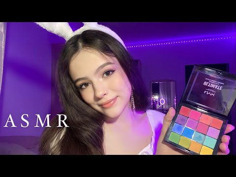 АСМР МАКИЯЖ МОКРЫМ ПАЛЬЧИКОМ 💄👅  *звуки рта*