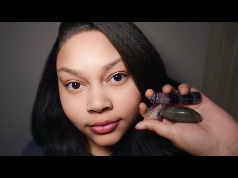 ASMR| Crystal Cleansing While Whispering Positive Affirmations