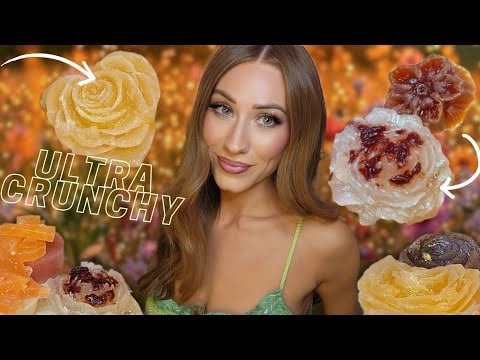 ASMR | *SUPER CRUNCHY* Sakura Crystal Candy 🌸🔮 Part 2! (up-close sounds) *Mukbang*