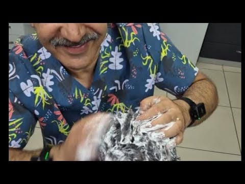 I ANSWERED YOUR QUESTIONS ON LIVE BROADCAST.BEARD, HAIR SHAVING WITH ZAZA MACHINE AND SCALP MASSAGE