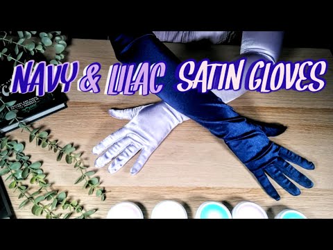 SATIN GLOVES ASMR 🧤 Table Tracing 🌸 Hand Movements ☔ Rain Sounds {No Talking}