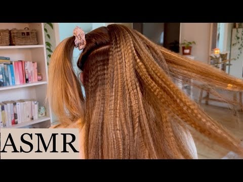 ASMR | SATISFYING HAIR CRIMPING *clicking/crunching sounds* (hair styling, no talking)