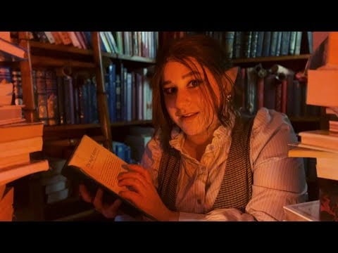 A Quiet Night at the Library  (No Music) | ASMR