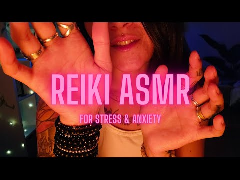 REIKI ASMR l whispering l finger fluttering l mouth sounds