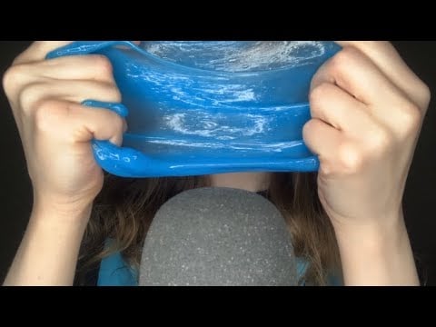 ASMR Playing With Blue Slime | No Talking
