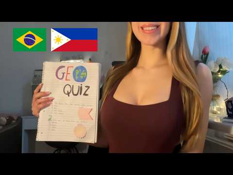 asmr geography quiz 🌍 (questions + flags)