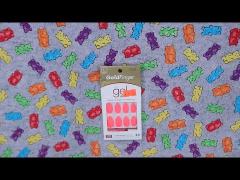 HOT PINK NEON GEL NAILS ASMR CHEWING GUM