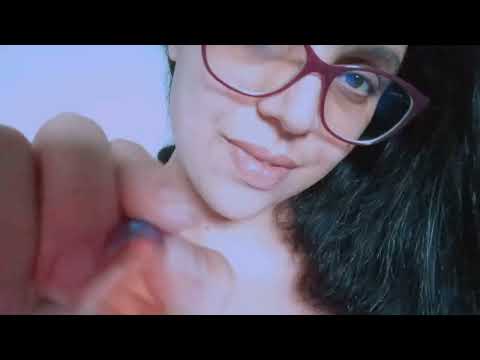 ASMR camera brushing and mouth sounds