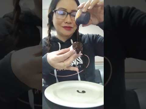 BOILED EGG WITH CHOCOLATE #food #shortsfeed #everyone #mukbang #slurping