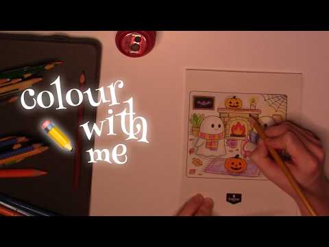 ASMR Colour with me ✍️ 🧡 (NO Talking)