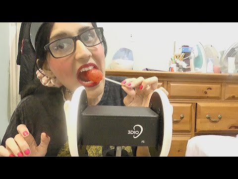 ASMR Intense  Mouth Sounds Eating A Vegetarian Candy  |Ear to Ear Binaural | Whisper