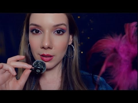 ASMR Para Adormecer Suavemente 🌧️ Toques Na Tela, Inaudível, Mouth Sounds + CHUVA  LEVE sem trovões