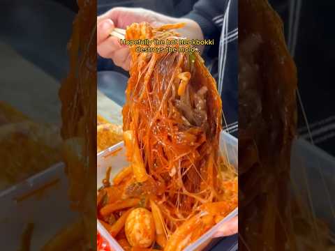 WHEN THE $700 SPICY TTEOKBOKKI IS TOO SMALL... #shorts #viral #mukbang