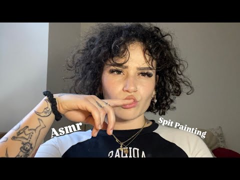 ASMR FR - Je teste le SPIT PAINTING (bruits de bouche et hypnose)