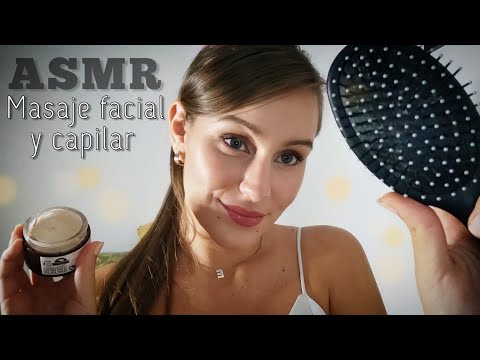 ASMR español - MASAJE CAPILAR y FACIAL - Atención Personal💆🏼‍♀️