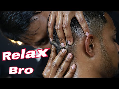Lots Of Oil ASMR Head Massage For Deep Sleep | Neck Cracking Heavy Oil ASMR Head Massage