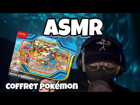 ASMR Français • OUVERTURE BOOSTER POKEMON du COFFRET KANGOUREX EX 😴