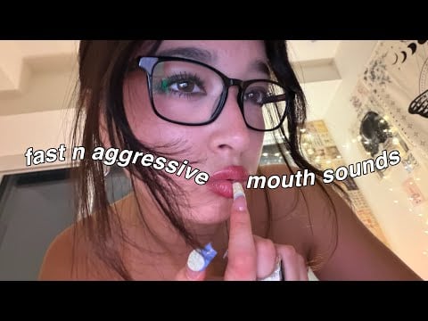 Lofi Extremely Up-Close Fast and Aggressive ASMR (mouth sounds, tapping, whispers)