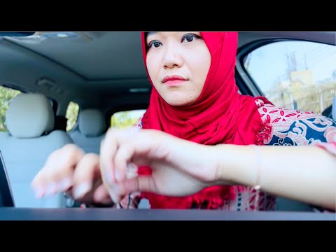 ASMR soft spoken - tapping in the car (aggressive/chaotic)