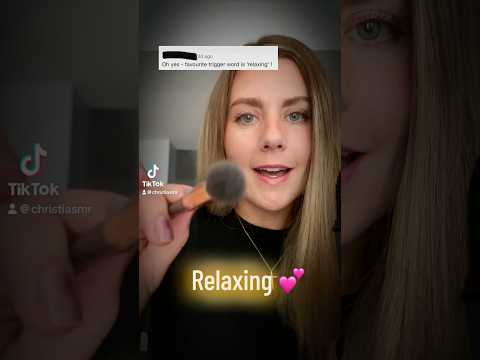 Repeating your favorite asmr trigger word “relaxing”