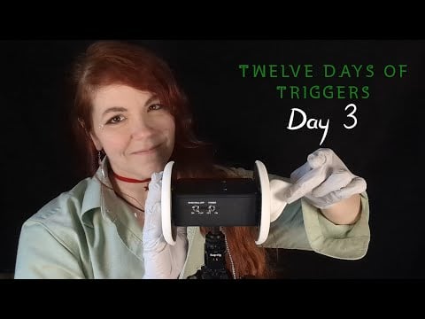 ASMR - Ear Folding - Gloves, Soft Spoken - Day 3 of 12 Days of Triggers