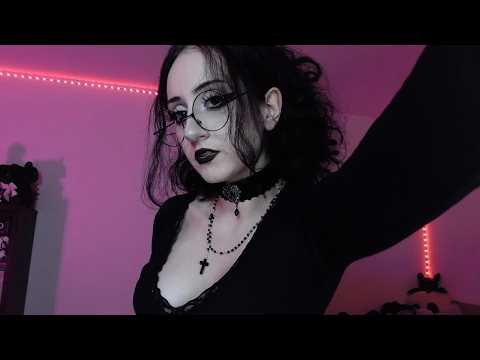 ASMR ✞ Intimidating Goth Mommy puts you to bed