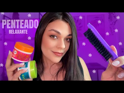 ASMR: Amiga Faz Penteado Relaxante Até Você Dormir 🌸🧴