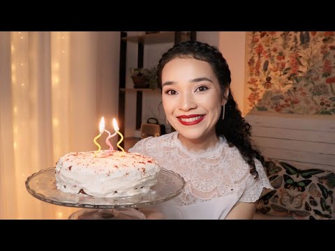 ASMR COMEMORAÇÃO 70K 🎉🍰 Fiz um bolo especial pra comer com você!