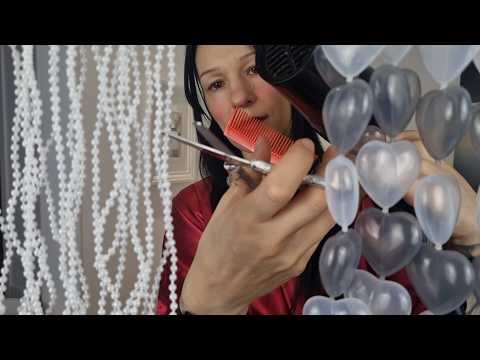 your hair is pearls & soft plastic hearts asmr