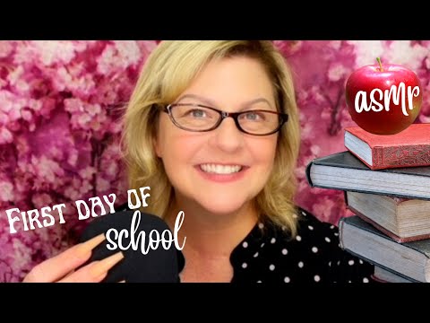 ASMR | First Day of School Teacher Role Play | Featuring Roll Call, POV, Tapping 📚👩‍🏫🌺