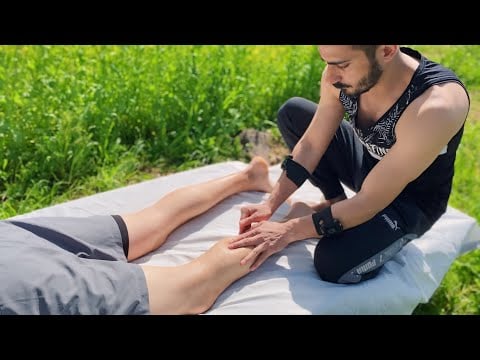 ASMR Massage - Strong Leg,Foot Massage (Nature And Massage)