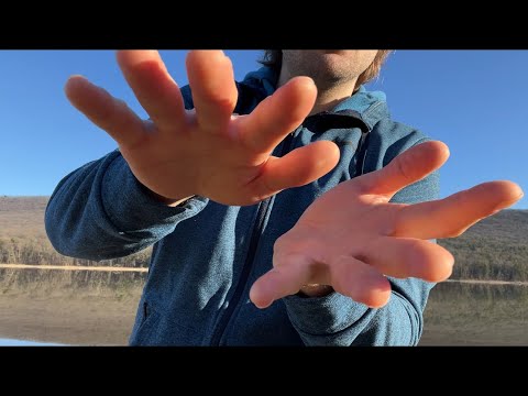 ASMR - Hand Movements Outside :)