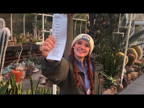 ASMR Rainy Day Greenhouse Tour (whispered interesting plant facts)