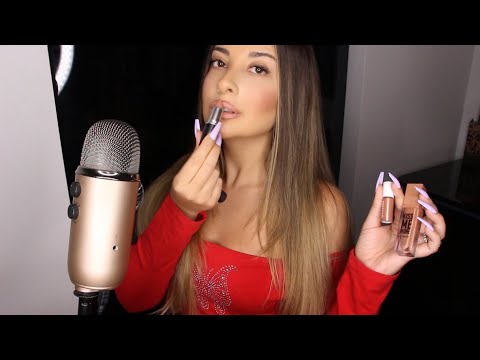 ASMR LIPSTICK APPLICATION | RUJ DENEME & AĞIZ SESLERİ | TÜRKÇE ASMR