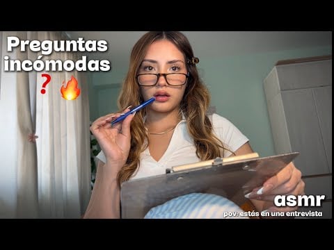 ASMR PREGUNTAS PERSONALES 🔥 POV: Entrevista de trabajo roleplay 