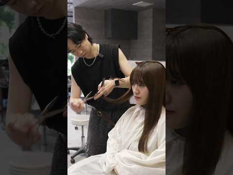 Elegant Japanese Woman Receives a Flawless Haircut in Tokyo