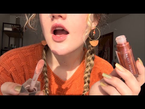 ASMR personal attention grwm with Fenty lipgloss 💋 (help me get ready for school…i need you advice)🥰