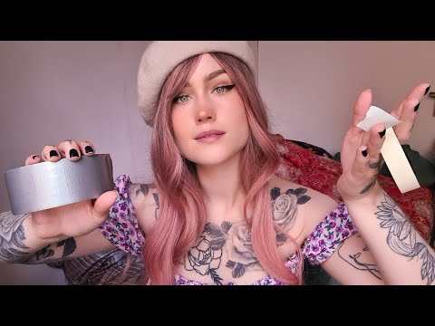 TAPING YOUR FACE!🤷🏼‍♀️ STICKY SOUNDS😍 ASMR