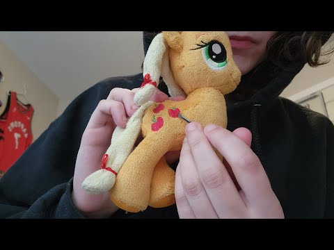 lofi asmr inspecting my applejack plushie! (soft spoken) 