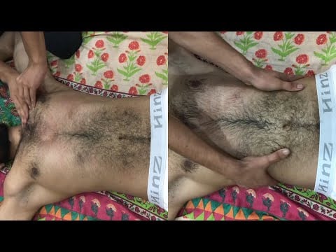 ASMR Chest & Belly Button Massage + Armpit Tickle Therapy 💈| LAHORI BARBER |