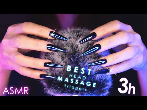 [ASMR] ULTIMATE Brain Melting & Head MASSAGE triggers for Guaranteed Sleep & Relax 😴 3h (No Talking)