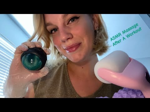 [ASMR] Fast & Aggressive Neck/Shoulders/Arms Massage ( Gloves, Oil, Lotion, Different Rollers)