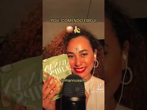 ASMR COMENDO COISAS EM 1 MINUTO #asmrsounds #asmremojichallenge #shorts